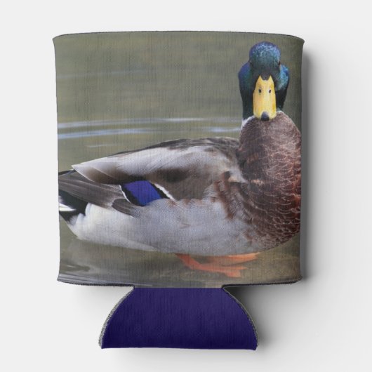 Mallard Duck Drake Water Foto Blikjeskoeler (Achterkant)