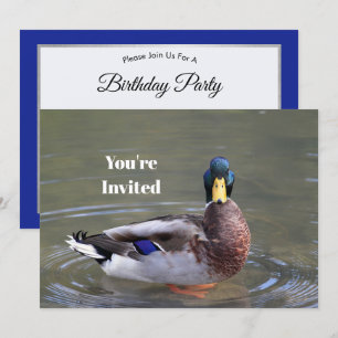 Mallard Duck Drake Water Foto Verjaardag Kaart