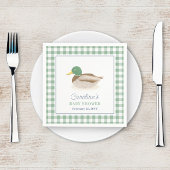 Mallard Duck Duckling Country Hunting Baby shower Papieren Bordje