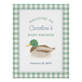 Mallard Duck Duckling Country Hunting Baby shower Perfect Poster (Voorkant)
