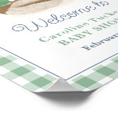 Mallard Duck Duckling Hunting Baby shower Welkom Poster (Hoek)