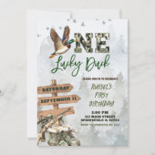 Mallard Duck First Birthday Kaart (Voorkant)