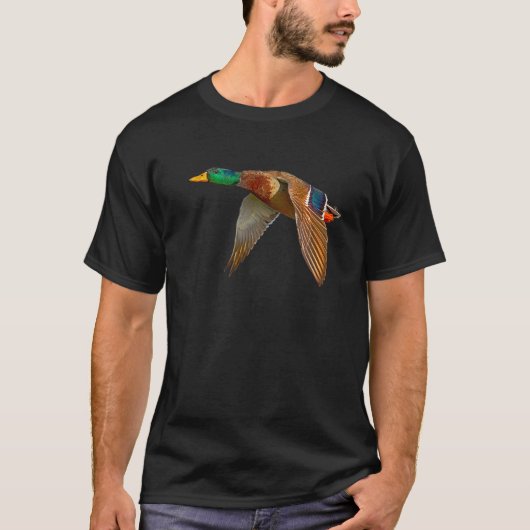 Mallard Duck Flying T-shirt (Voorkant)