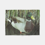 Mallard Duck Foto Waterfowl Male Bird Fleece Deken (Voorkant (Horizontaal))