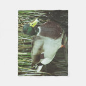 Mallard Duck Foto Waterfowl Male Bird Fleece Deken (Voorkant)
