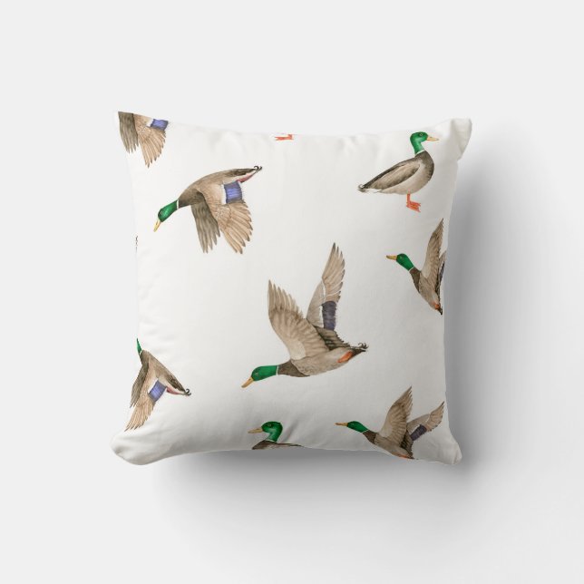 Mallard Duck gooit Pillow Kussen (Voorkant)