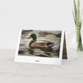 Mallard Duck Hartelijk dank Bedankkaart (Achterkant)