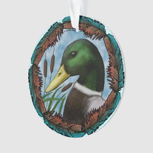 Mallard Duck Head Ornament (voorkant)