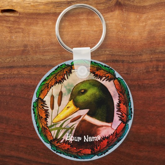 Mallard Duck Head Sleutelhanger (Voorkant)