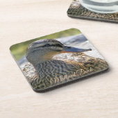 Mallard Duck Hen Natuur Foto Bier Onderzetter (Linkerzijde)