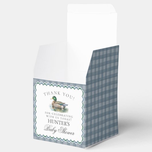 Mallard Duck Hunting Boy Baby Shower Favor Boxes Bedankdoosjes (Geopend)