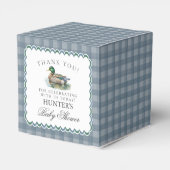Mallard Duck Hunting Boy Baby Shower Favor Boxes Bedankdoosjes (Achterkant)