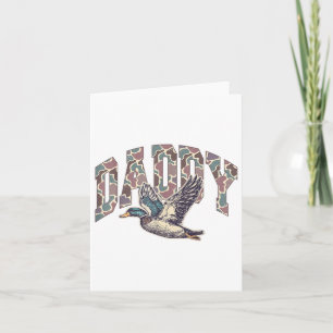 Mallard Duck Hunting Dad Retro Camouflage Daddy Fa Kaart