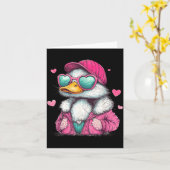Mallard Duck Hunting Funny Valentine's Day Heart G Kaart (Gele Bloem)