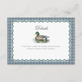Mallard Duck Hunting Gingham Baby Details Kaart (Voorkant)