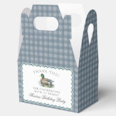 Mallard Duck Hunting Gingham Birthday Favor Boxes Bedankdoosjes (Geopend)
