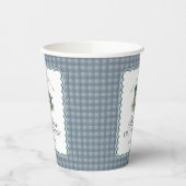 Mallard Duck Hunting Gingham Boy Birthday Papieren Bekers (Links)