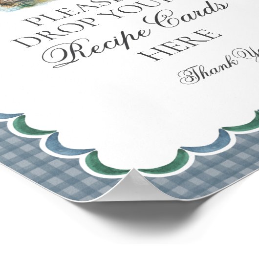 Mallard Duck Hunting Gingham Deel een Receptteken Poster (Hoek)