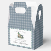 Mallard Duck Hunting Gingham Dessert Favor Boxes Bedankdoosjes (Geopend)