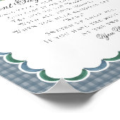 Mallard Duck Hunting Gingham Dont Say Baby Sign Poster (Hoek)