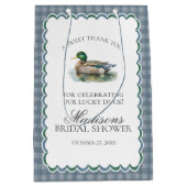 Mallard Duck Hunting Gingham Vrijgezellenfeest Fav Medium Cadeauzakje (Voorkant)