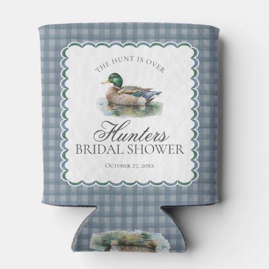 Mallard Duck Hunting Gingham Vrijgezellenfeest gun Blikjeskoeler (Achterkant)