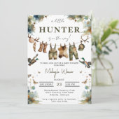 Mallard Duck Hunting Hunter Clothes Baby Shower Kaart (Staand voorkant)