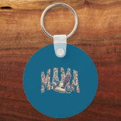 Mallard Duck Hunting Mama Retro Camouflage Daddy M Sleutelhanger (Voorkant)