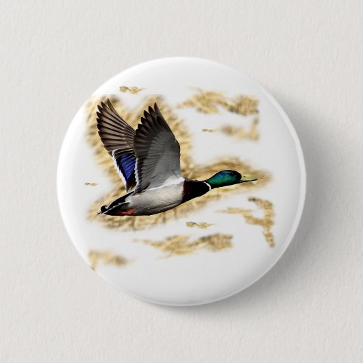 Mallard Duck Hunting Ronde Button 5,7 Cm (Voorkant)