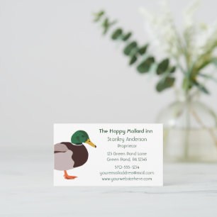 Mallard Duck Illustration Custom Visitekaartje