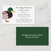 Mallard Duck Illustration Custom Visitekaartje (Voorkant / Achterkant)