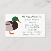 Mallard Duck Illustration Custom Visitekaartje (Voorkant)