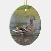 Mallard Duck in Puddle Keramisch Ornament (Rechts)