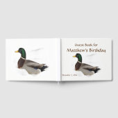 Mallard Duck in Sneeuw Verjaardagsfeest Gastboek Gastenboek (Volledig)