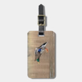 Mallard Duck in vlucht Bagagelabel (Voorkant verticaal)