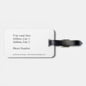 Mallard Duck in vlucht Bagagelabel (Achterkant horizontaal)