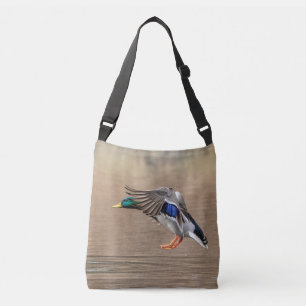 Mallard Duck in vlucht Crossbody Tas