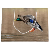 Mallard Duck in vlucht Groot Cadeauzakje (Voorkant)