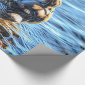 Mallard Duck in Winter River - Wildlife Foto Cadeaupapier (Hoek)