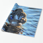 Mallard Duck in Winter River - Wildlife Foto Cadeaupapier (Uitgerold)