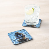 Mallard Duck in Winter River - Wildlife Foto Drankjes Onderzetter (Rechterzijde)