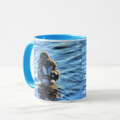 Mallard Duck in Winter River - Wildlife Foto Mok (Voorkant links)