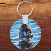 Mallard Duck in Winter River - Wildlife Foto Sleutelhanger (Voorkant)