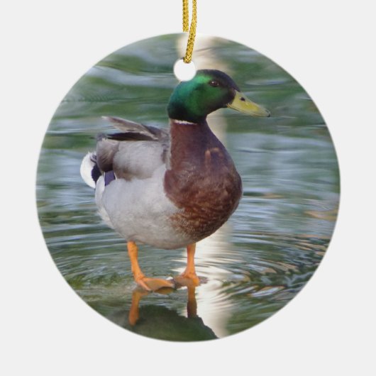 Mallard Duck Keramisch Ornament (Voorkant)