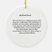 Mallard Duck Keramisch Ornament (Achterkant)