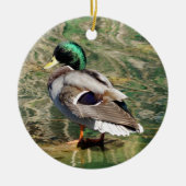 Mallard Duck kerstversiering Keramisch Ornament (Voorkant)