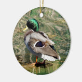Mallard Duck kerstversiering Keramisch Ornament (Links)