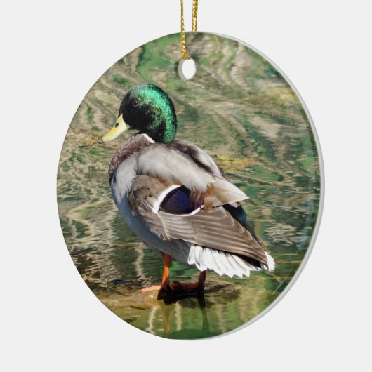 Mallard Duck kerstversiering Keramisch Ornament (Links)