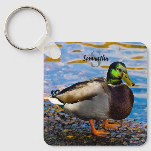 Mallard Duck Keyring Sleutelhanger (Voorkant)