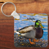 Mallard Duck Keyring Sleutelhanger (Voorkant)
